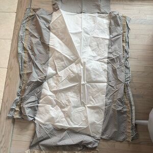 Neutral Beige and Gray Decorative crib skirt